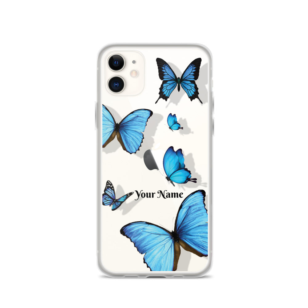 Personalized Transparent Butterfly iPhone Case - Limitless Jewellery