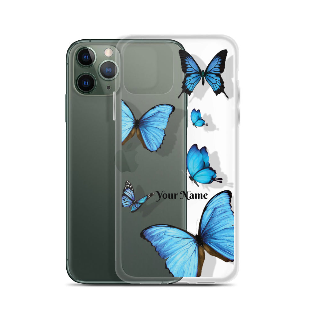 Personalized Transparent Butterfly iPhone Case - Limitless Jewellery