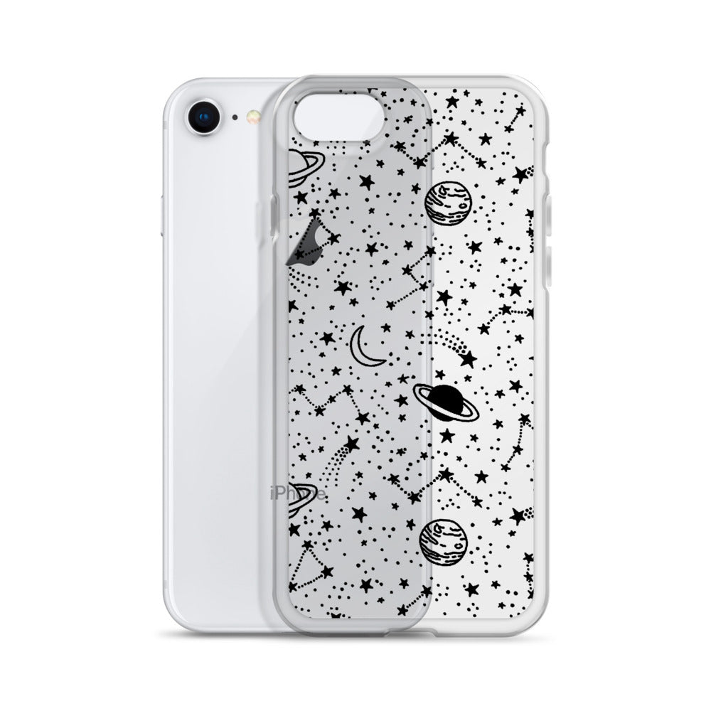 Galaxy Transparent iPhone Case - Limitless Jewellery