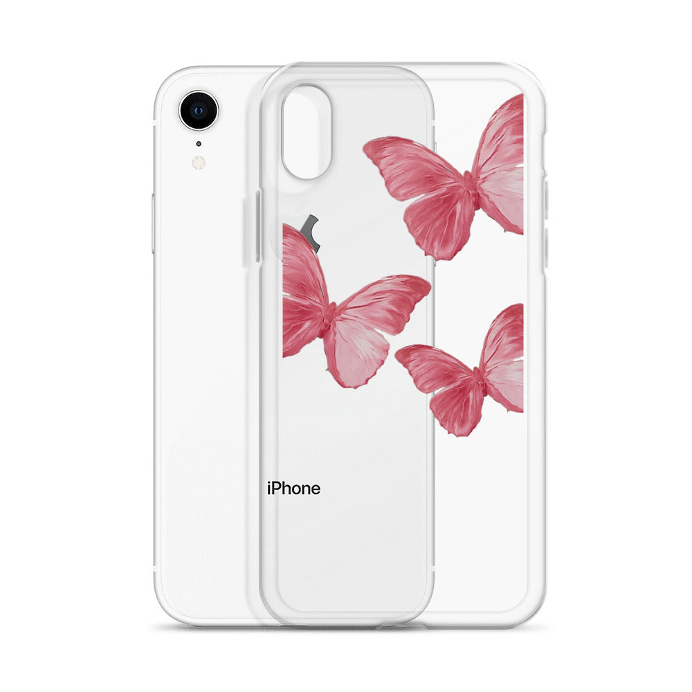 Transparent Pink Butterfly iPhone Case - Limitless Jewellery