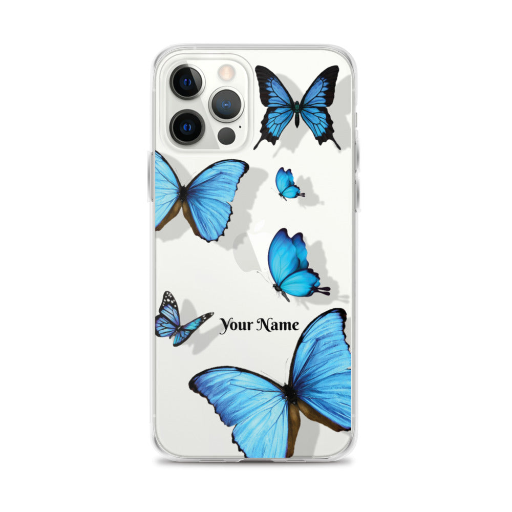 Personalized Transparent Butterfly iPhone Case - Limitless Jewellery