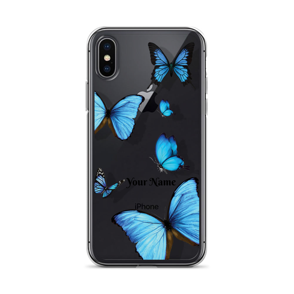 Personalized Transparent Butterfly iPhone Case - Limitless Jewellery