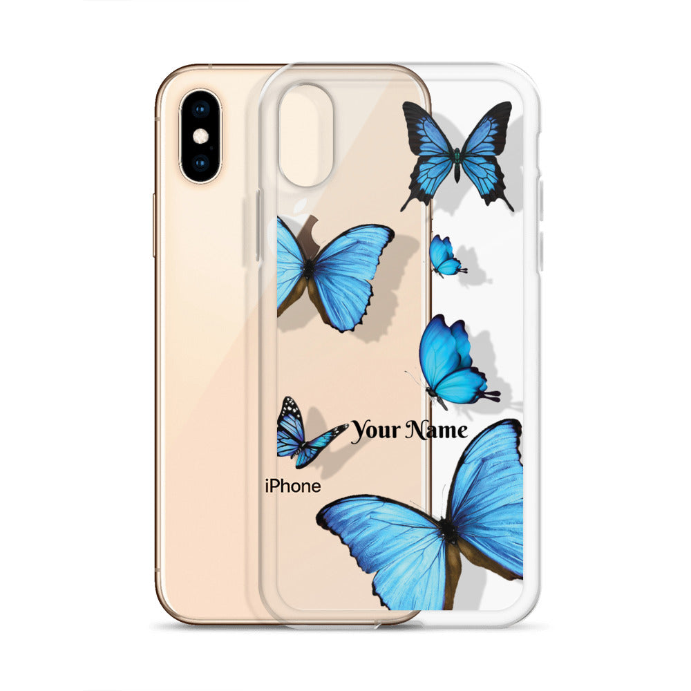 Personalized Transparent Butterfly iPhone Case - Limitless Jewellery
