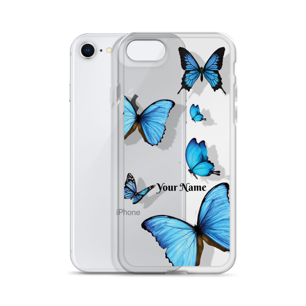 Personalized Transparent Butterfly iPhone Case - Limitless Jewellery