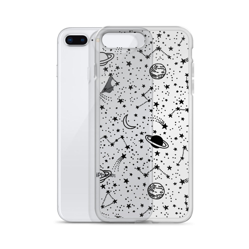 Galaxy Transparent iPhone Case - Limitless Jewellery