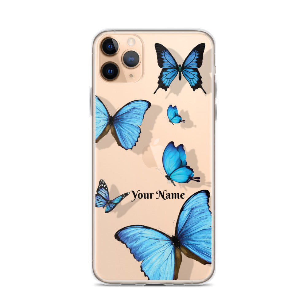 Personalized Transparent Butterfly iPhone Case - Limitless Jewellery