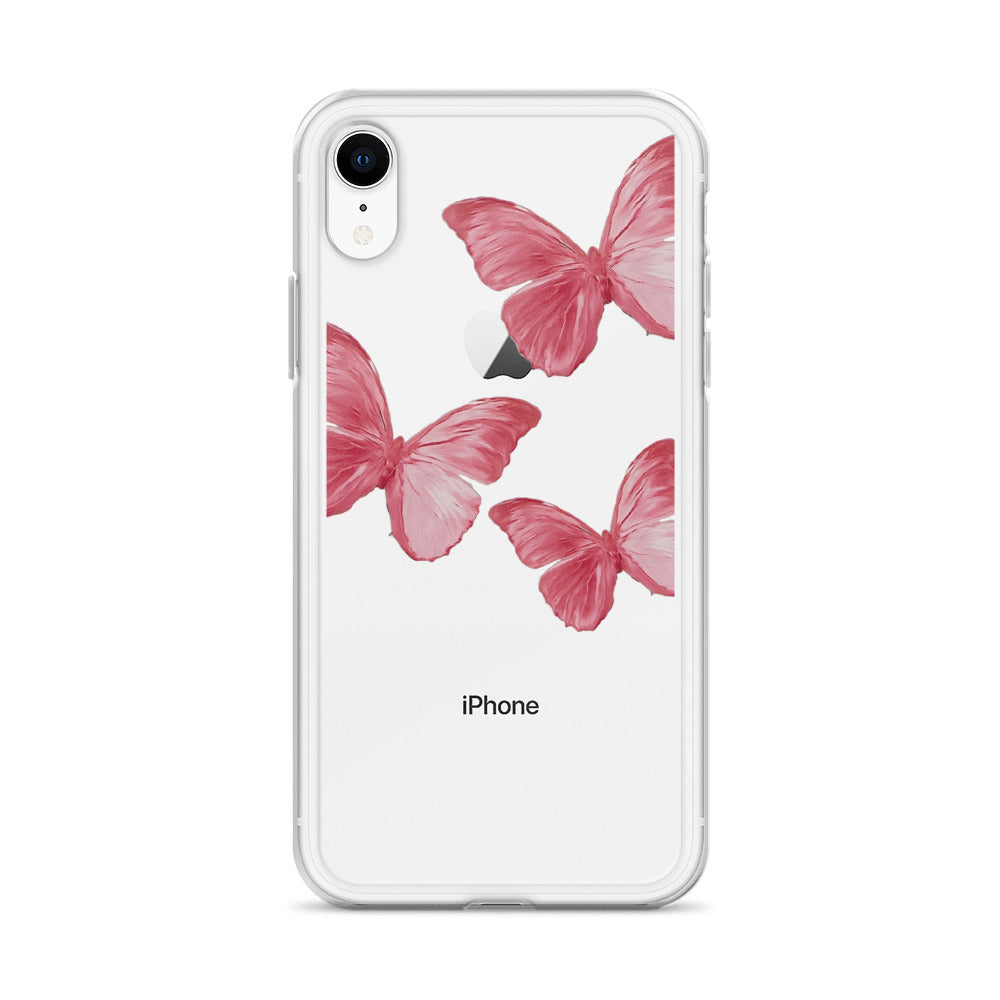Transparent Pink Butterfly iPhone Case - Limitless Jewellery