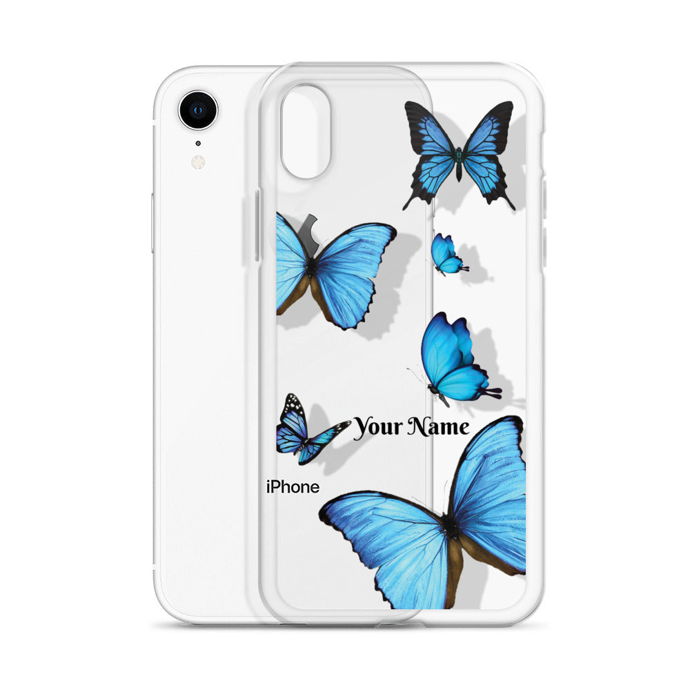 Personalized Transparent Butterfly iPhone Case - Limitless Jewellery