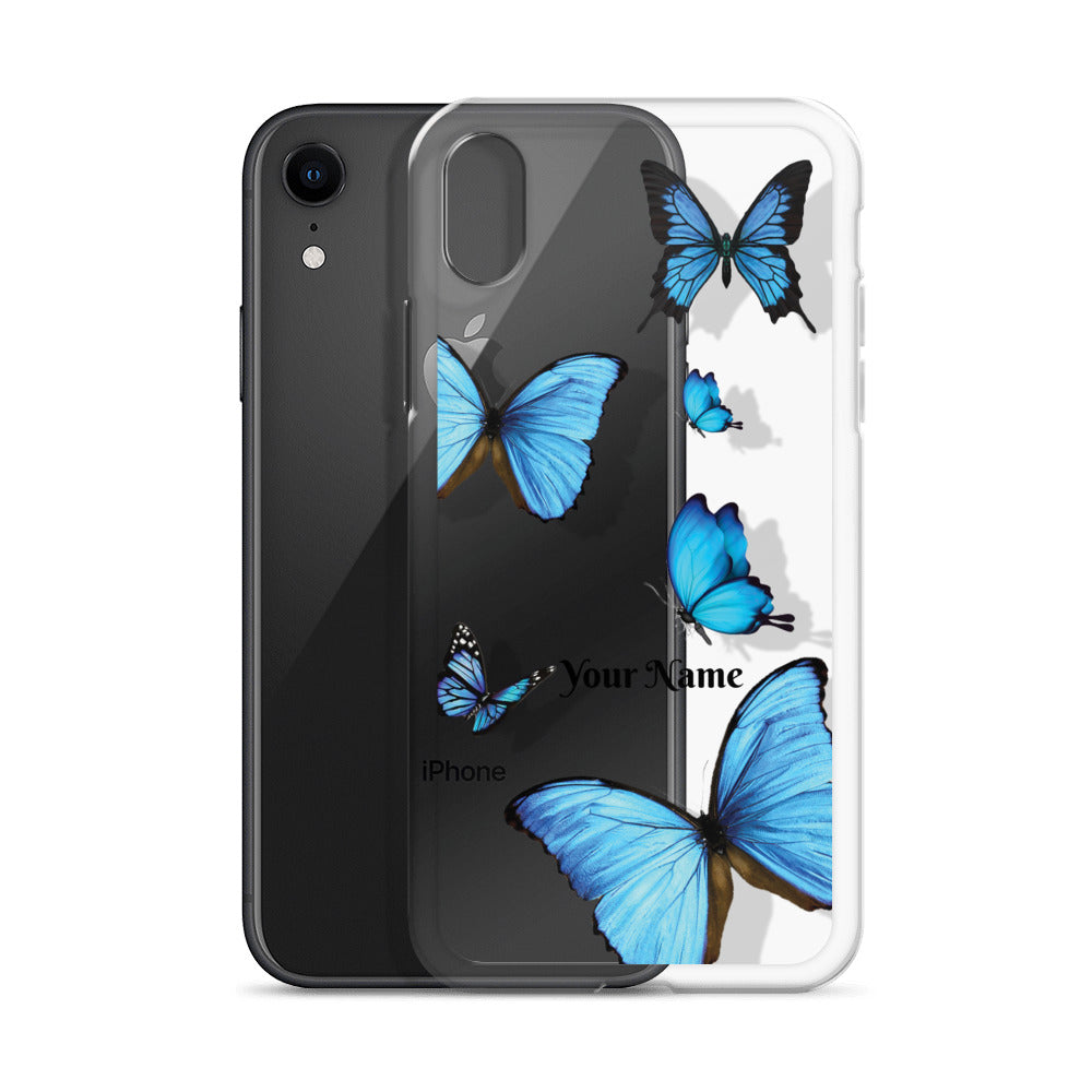 Personalized Transparent Butterfly iPhone Case - Limitless Jewellery
