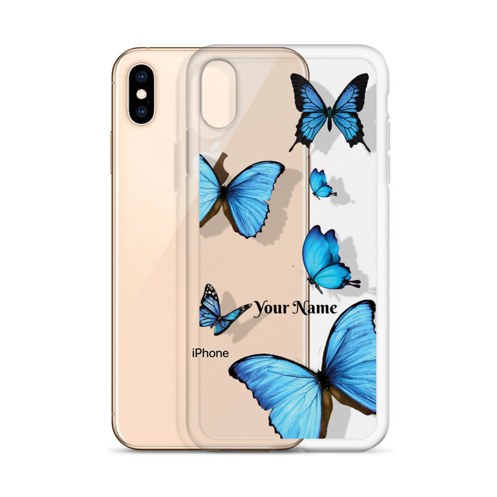 Personalized Transparent Butterfly iPhone Case - Limitless Jewellery