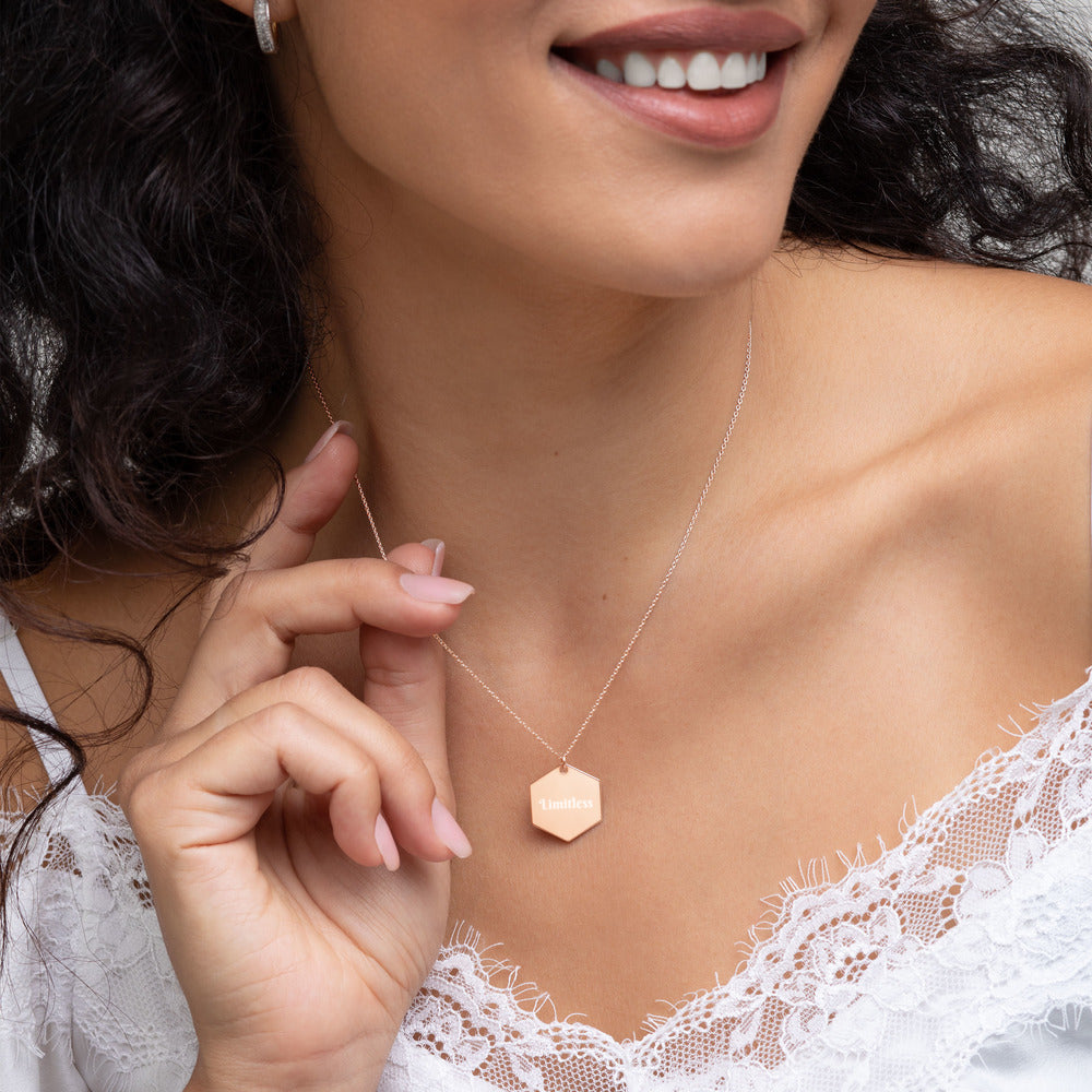 Personalized Hexagon Necklace - Limitless Jewellery