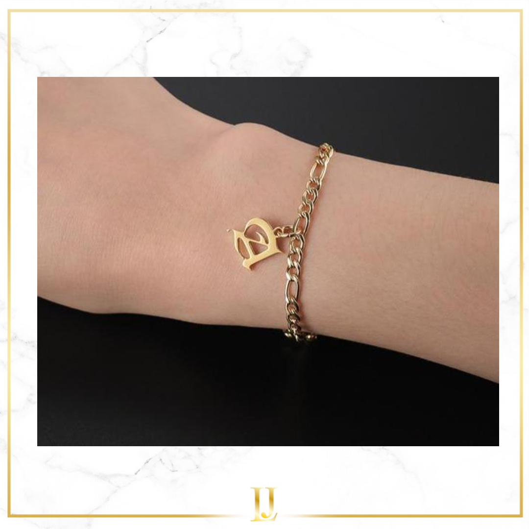 Old English Initial Bracelet - Limitless Jewellery