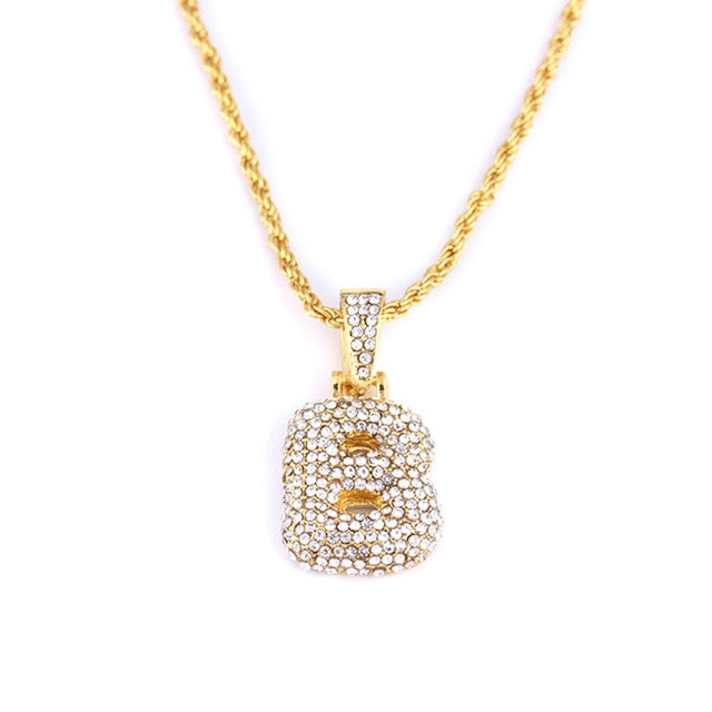 Bubble Pendant Letter Name Necklace - Limitless Jewellery