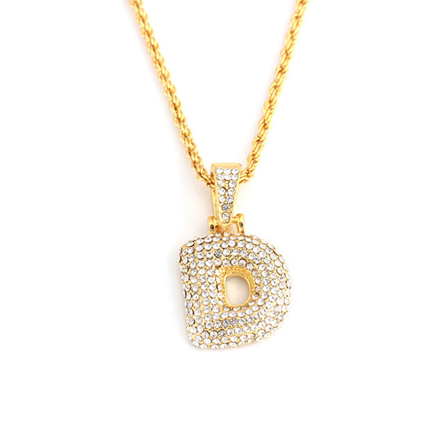 Bubble Pendant Letter Name Necklace - Limitless Jewellery