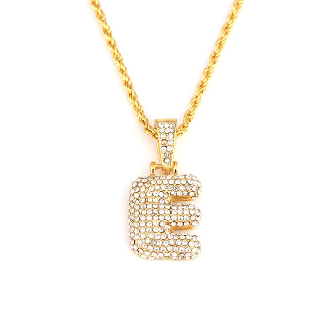 Bubble Pendant Letter Name Necklace - Limitless Jewellery