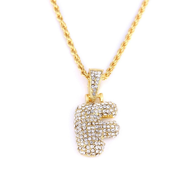Bubble Pendant Letter Name Necklace - Limitless Jewellery