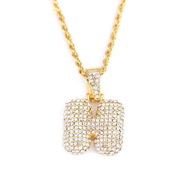 Bubble Pendant Letter Name Necklace - Limitless Jewellery