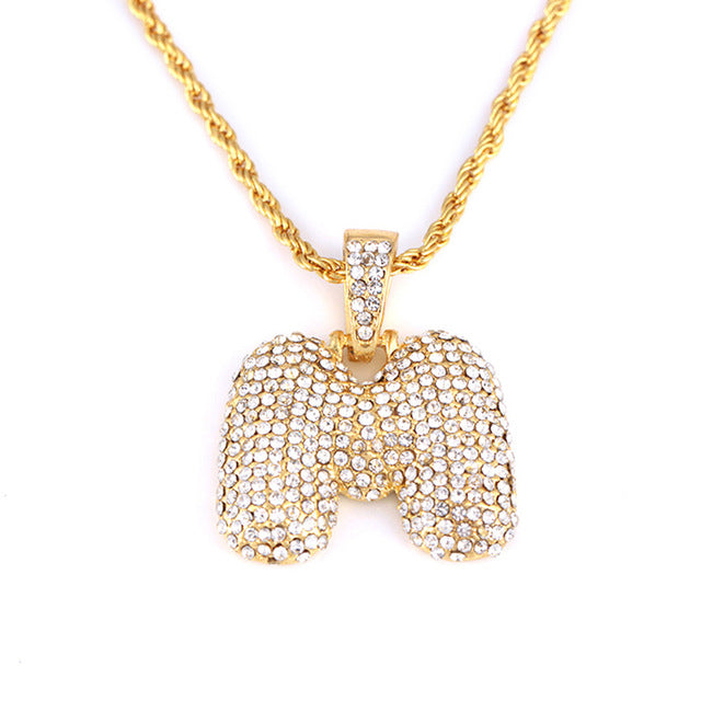 Bubble Pendant Letter Name Necklace - Limitless Jewellery