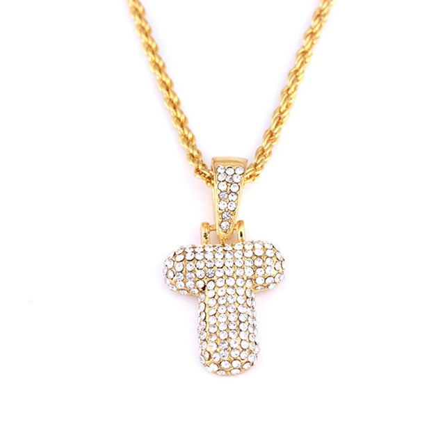 Bubble Pendant Letter Name Necklace - Limitless Jewellery