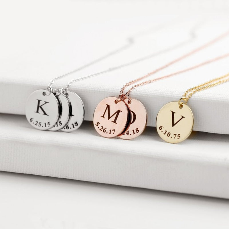 Personalized Tiny Gold Initial Necklace