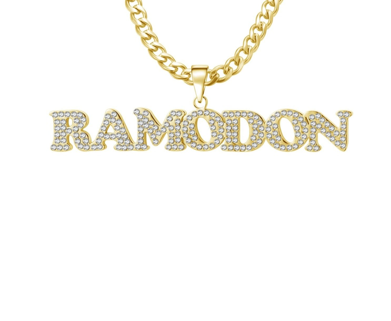 Personalized Capital Iced Out Necklace - Limitless Jewellery