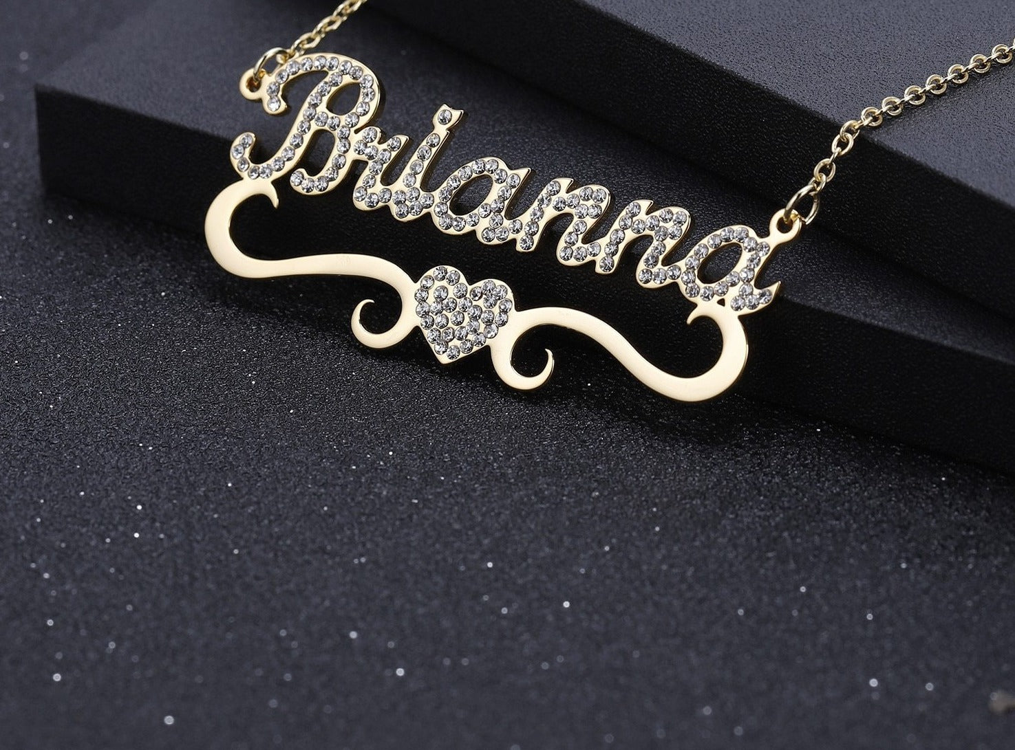 Icy Personalized Heart Necklace - Limitless Jewellery
