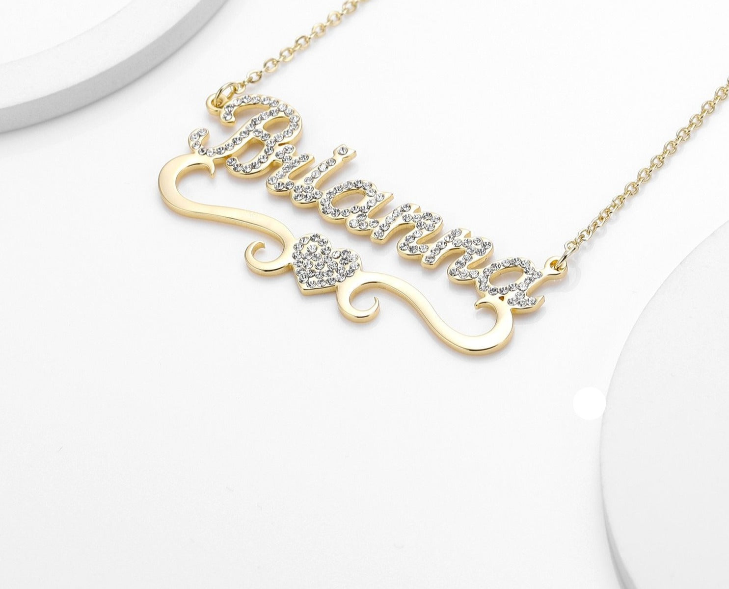 Icy Personalized Heart Necklace - Limitless Jewellery
