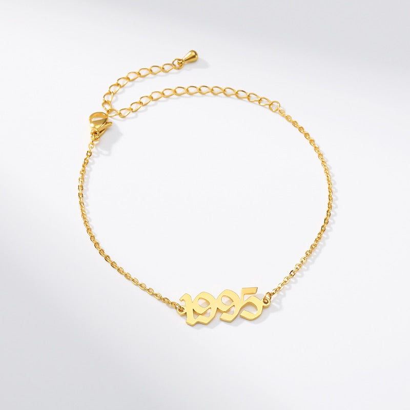 Birth Year Anklet Bracelet - Limitless Jewellery