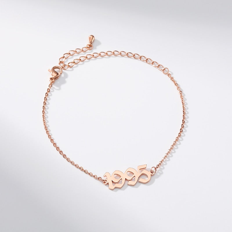 Birth Year Anklet Bracelet - Limitless Jewellery