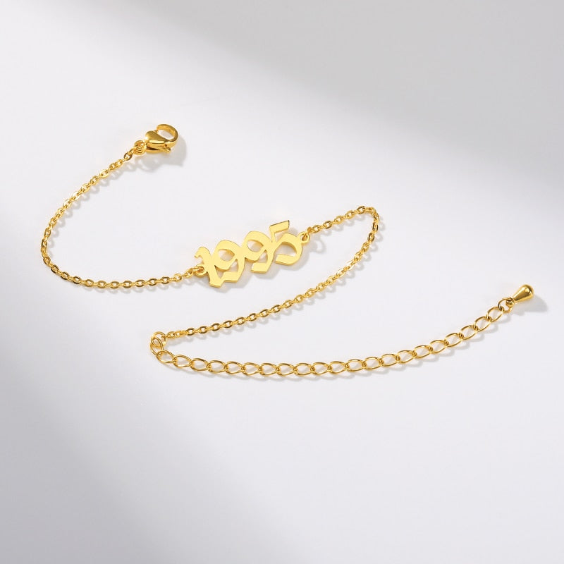 Birth Year Anklet Bracelet - Limitless Jewellery