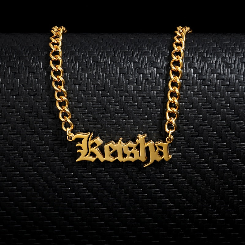 Personalized Old English Necklace - Limitless Jewellery