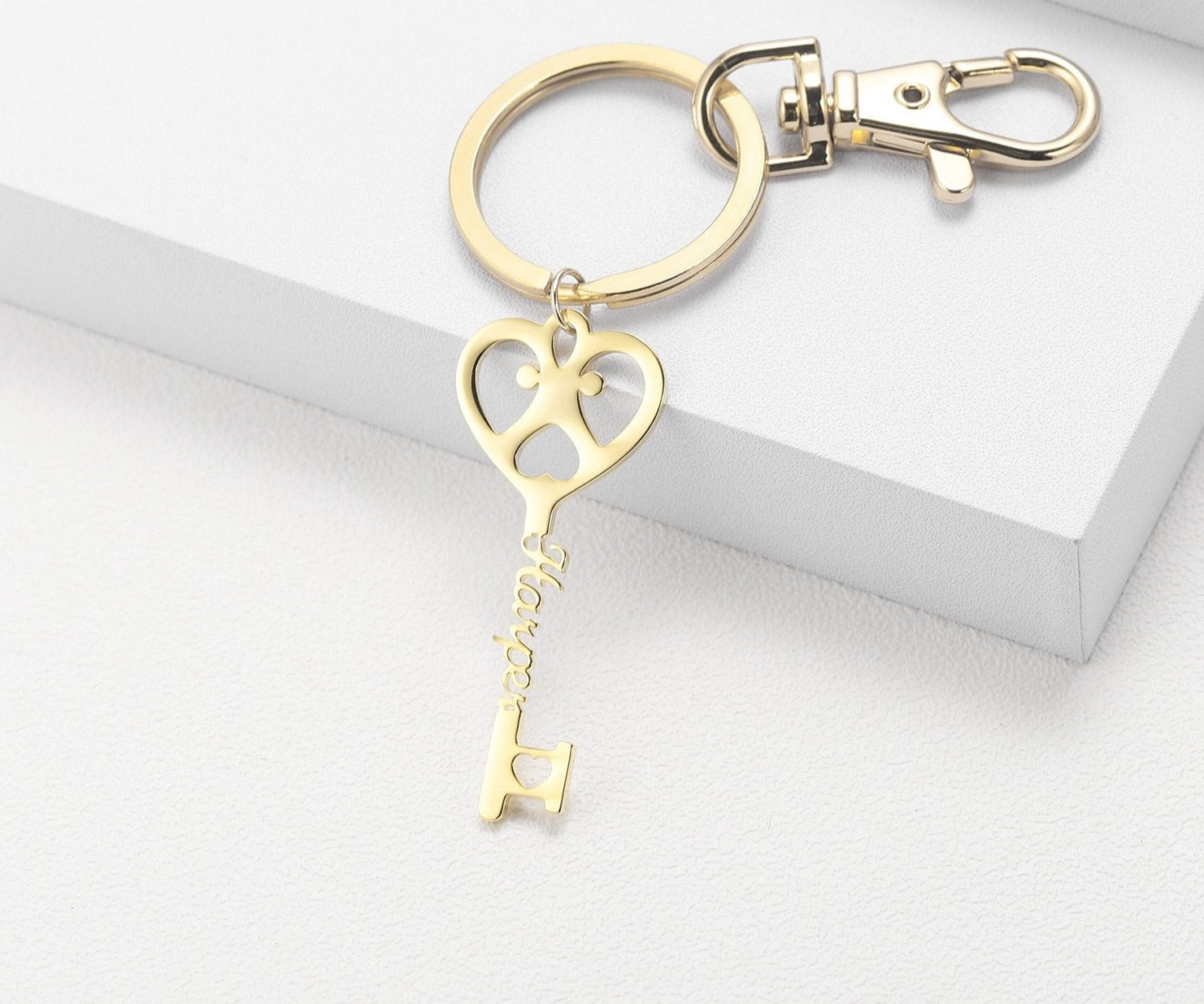 Personalized Heart Keychain