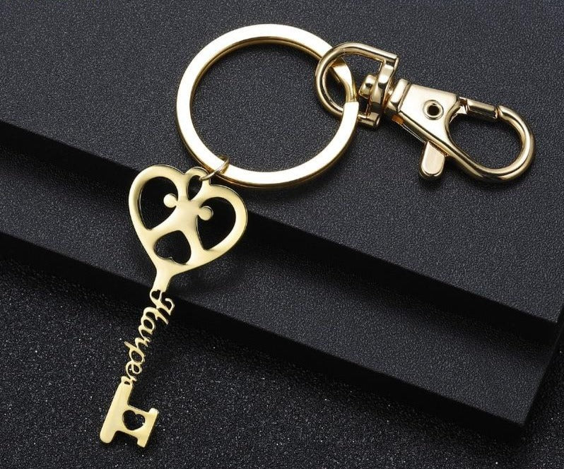 Personalized Heart Keychain