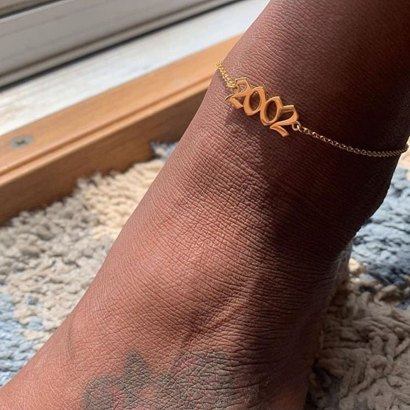 Birth Year Anklet Bracelet - Limitless Jewellery