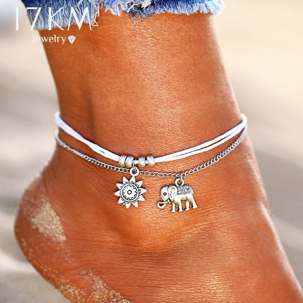 Vintage Star Elephant Anklet