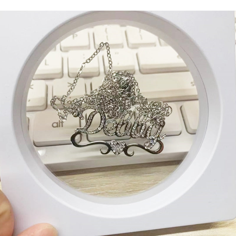 Icy Personalized Heart Necklace - Limitless Jewellery