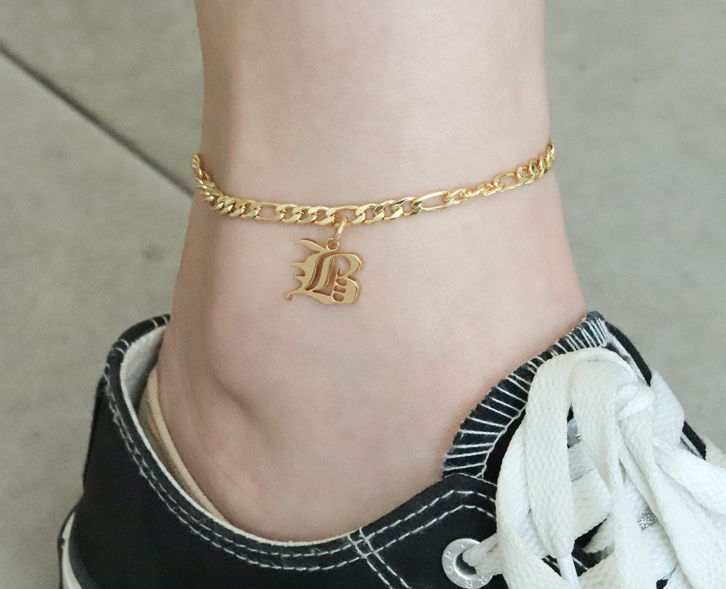 Old English Anklet Bracelet - Limitless Jewellery