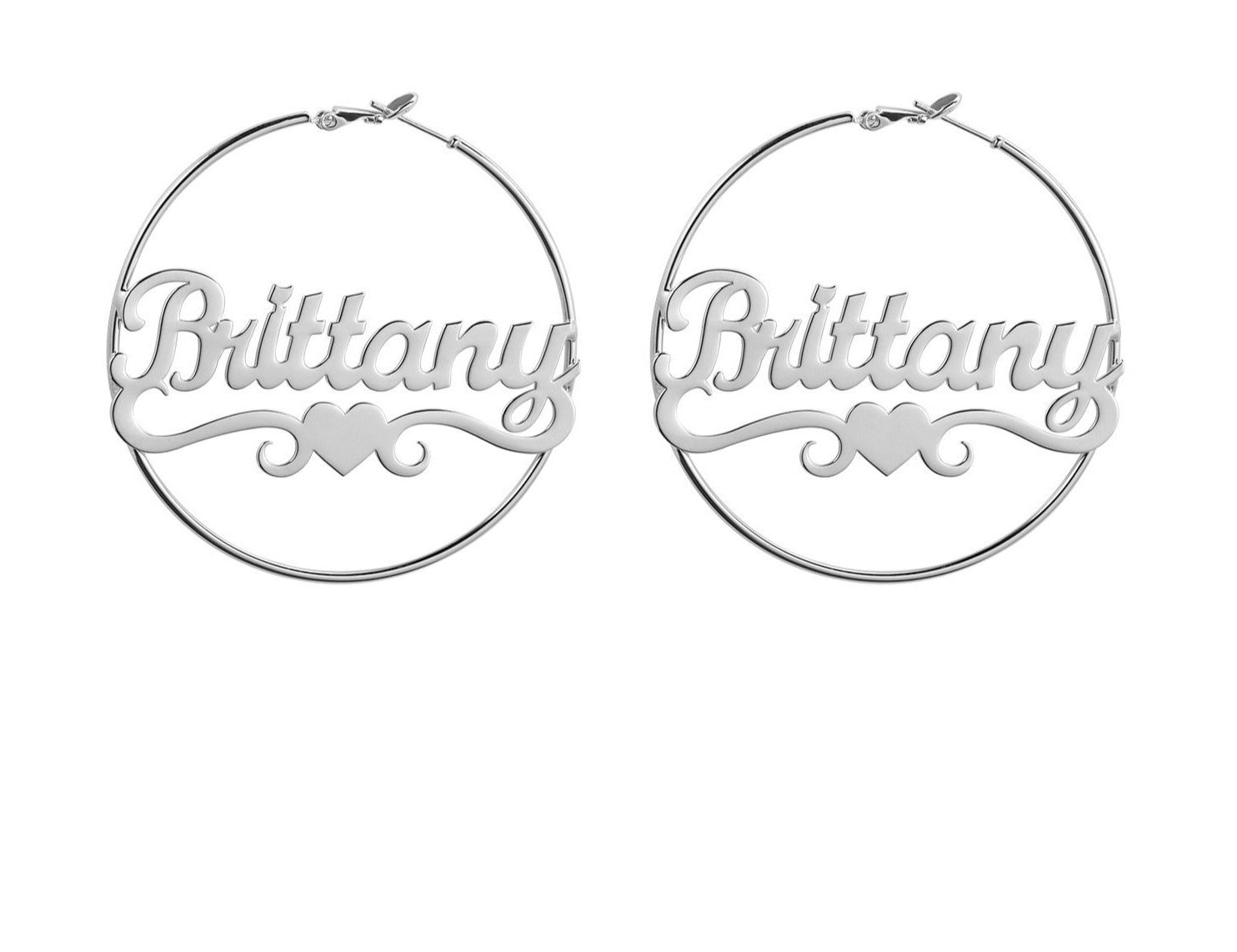 Personalized Heart Crown Earrings - Limitless Jewellery