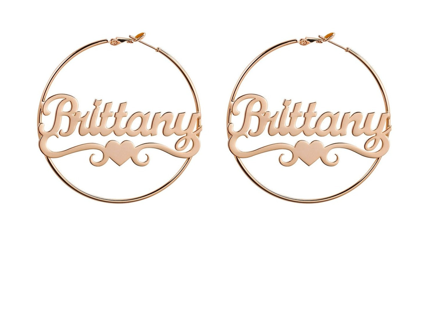 Personalized Heart Crown Earrings - Limitless Jewellery