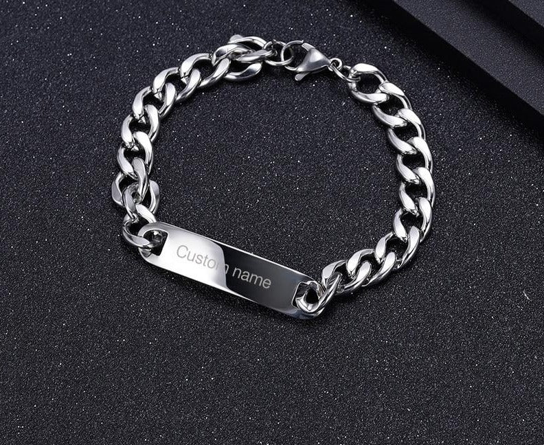 Personalized Bar Chain Bracelet