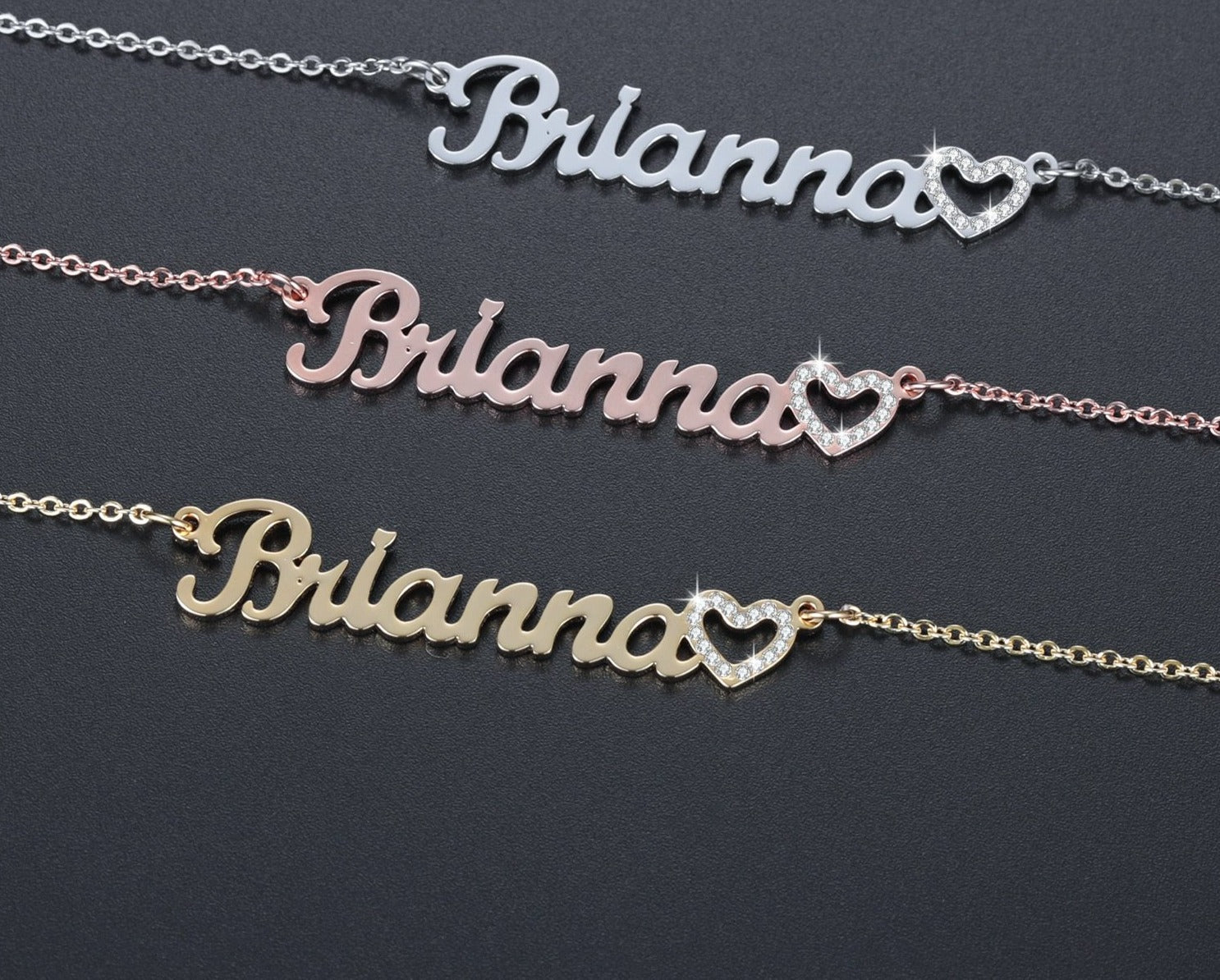 Personalized Iced Heart Necklace - Limitless Jewellery