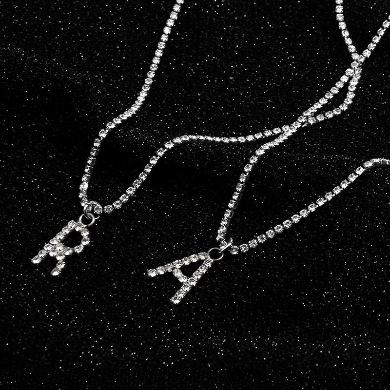 Crystal Initial Necklace