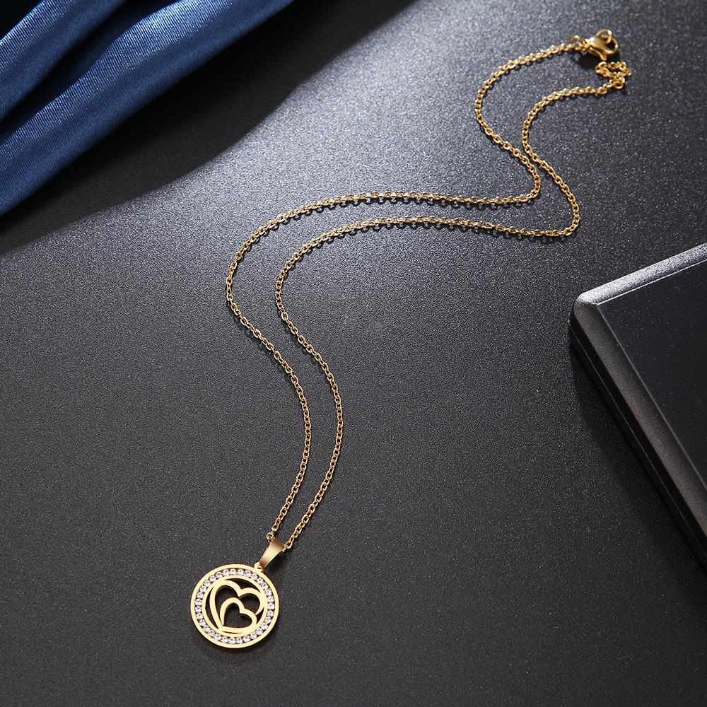 Iced Double Heart Necklace
