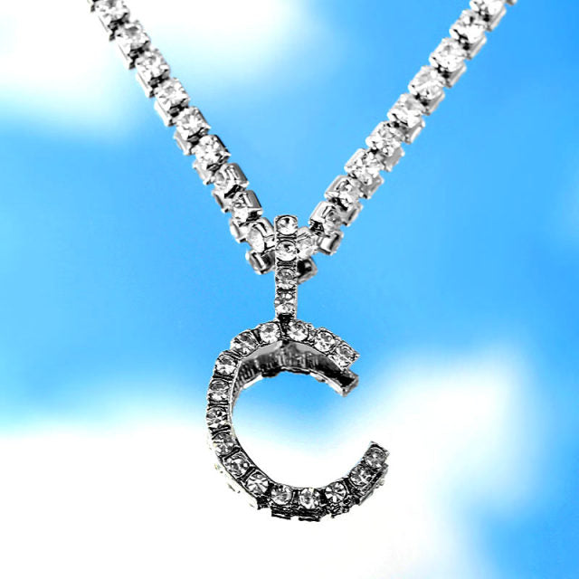 Icy Initial Cuban Necklace