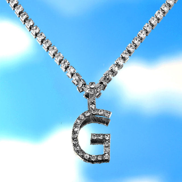 Icy Initial Cuban Necklace
