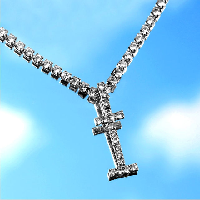Icy Initial Cuban Necklace