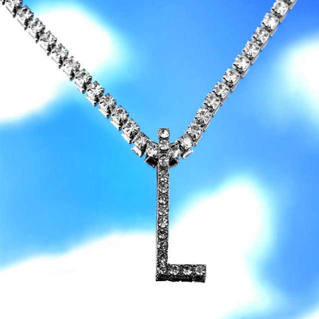 Icy Initial Cuban Necklace