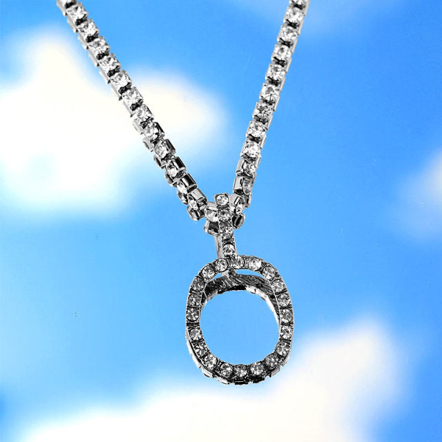 Icy Initial Cuban Necklace