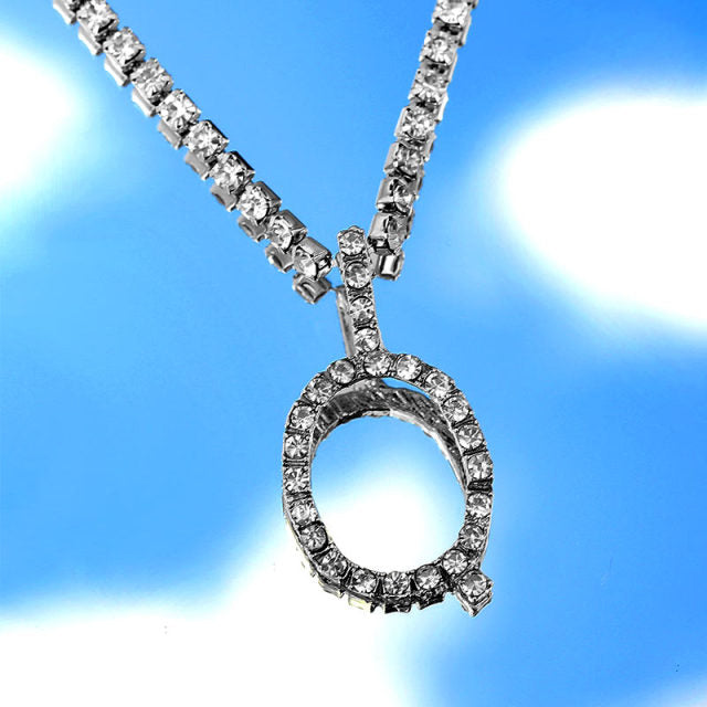 Icy Initial Cuban Necklace