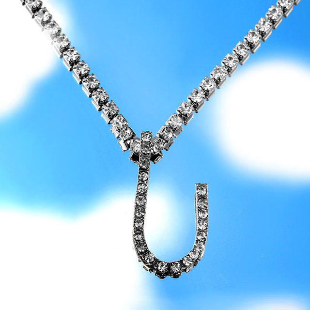 Icy Initial Cuban Necklace